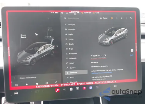 2020 Tesla Model 3 Performance Dual Motor All-Wheel Drive from USA, damaged, VIN 5YJ3E1EC9LF641774